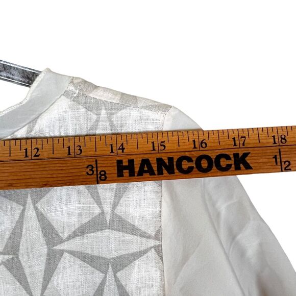 Club Voltaire Linen Linen Midi Dress Laganlook Loose Fit S/S Pockets Sz L Italy - Picture 14 of 15